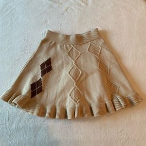 Snbl cream colored sewn skirt
